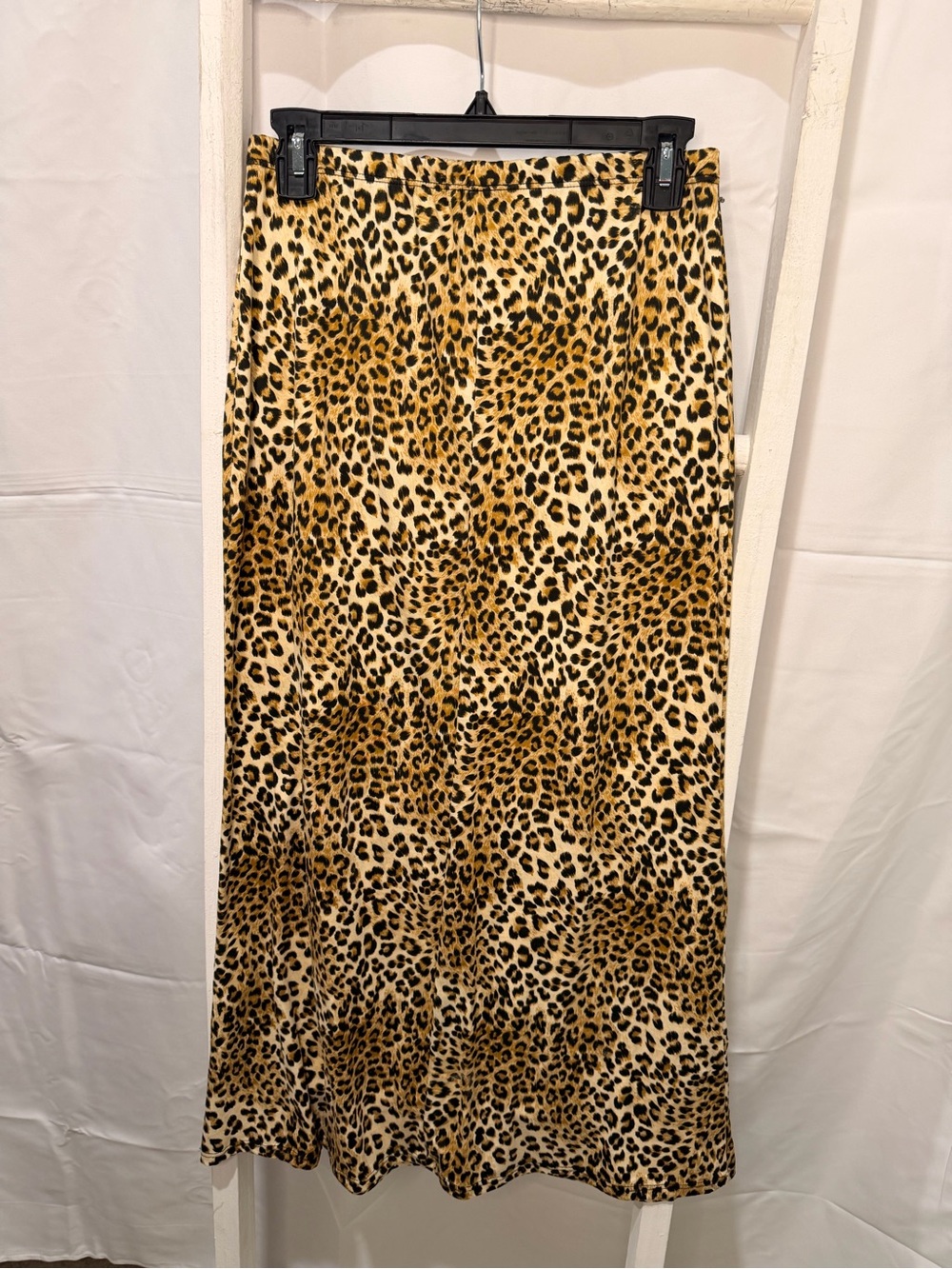 See You Monday Leopard Print Midi Skirt - Tan and Black - Picture 4 of 5